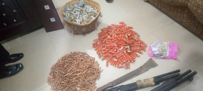 UER: Pump action guns and over 500 rounds of AK47 retrieved in Kandiga-Doba, Six arrested.