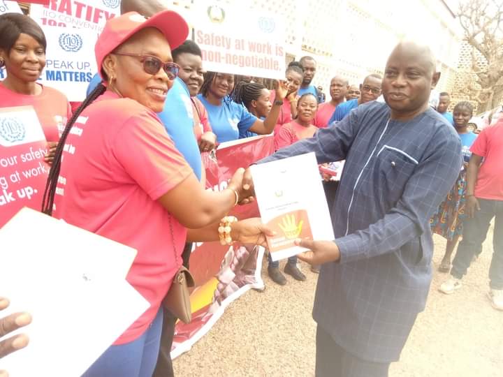 Upper East Minister Receives Petition, frown against harassment at workplace
