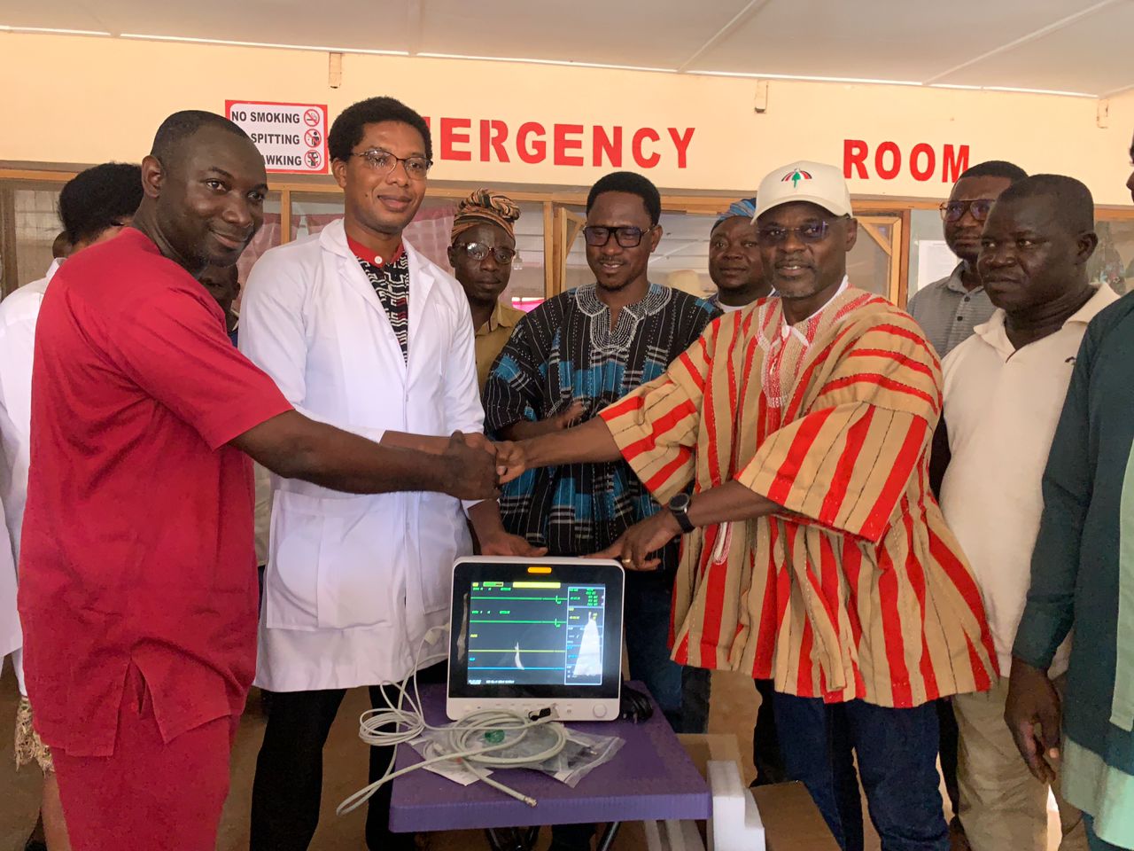 Dr. Thomas Winsum Anabah, NDC Parliamentary Candidate, Donates Patient Monitor to Garu Presbyterian Health Centre