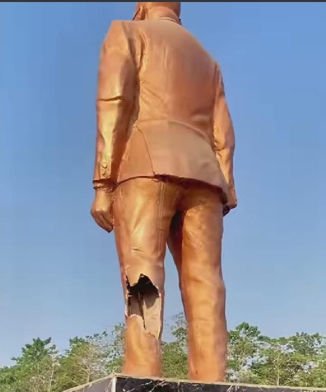 Damage Discovered on Akufo-Addo’s Statue