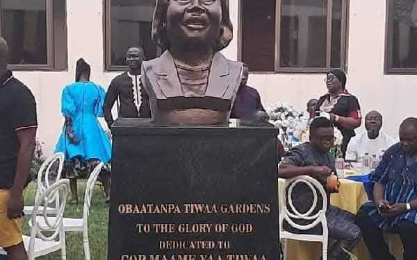 Vandalism Strikes EOCO Headquarters: Statue of COP Maame Yaa Tiwaa Addo-Danquah Destroyed