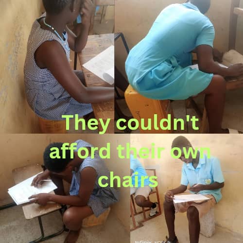 UE/R: Gallons Replace Chairs in Sirigu SHS Classroom