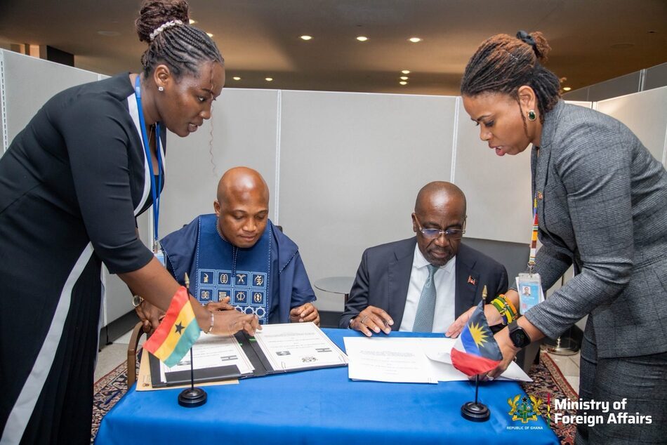 Ghana Signs Visa Waiver Agreement with Antigua and Barbuda to Boost Travel and Caribbean Ties