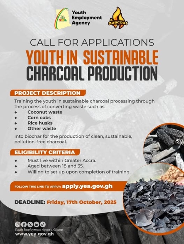 YEA Launches Youth in Sustainable Charcoal Production Project for Greater Accra