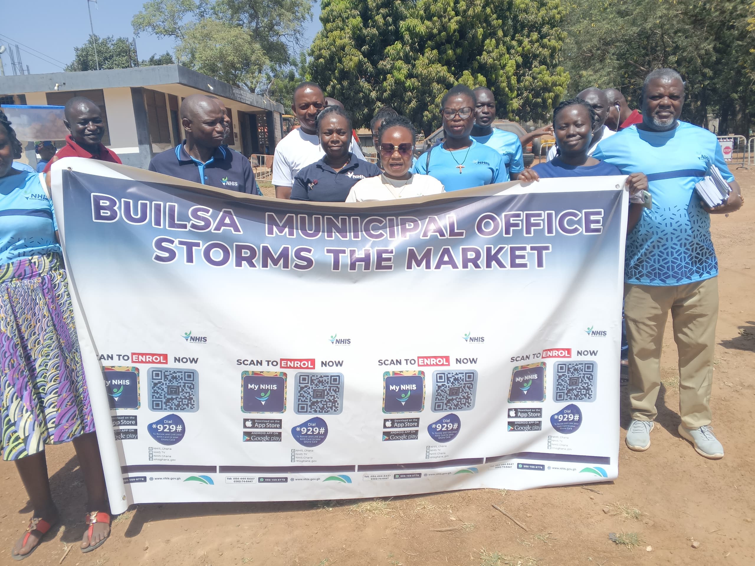 Builsa North Municipal NHIS Partners with Regional Team for Storm Campaign in Sandema Market