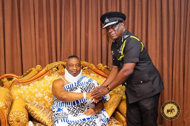 Police Delegation Visits Ga Mantse, Extends Prayers and Solidarity