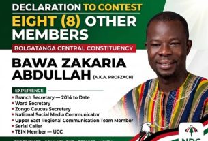 Bawa Zakaria Abdullah Declares Bid to Contest Bolgatanga Central NDC Executive Member Position